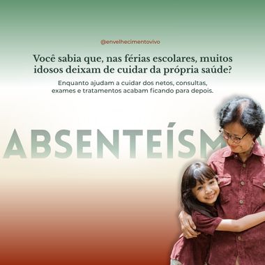 Mulher idosa abraça a neta durante as férias escolares, ilustrando o tema do absenteísmo de idosos em consultas e exames de saúde.